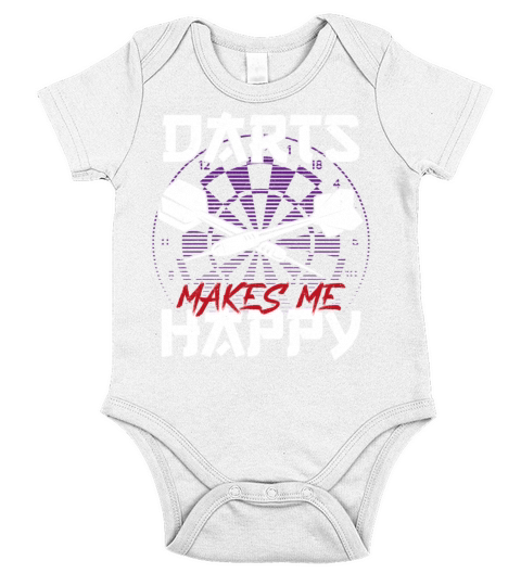 Darts Board Vintage Darts Makes Me Short Sleeve Baby One-Piece