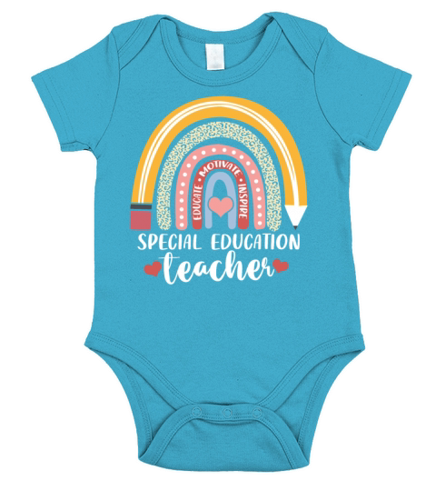 Educate Motivate Inspire Special Education Short Sleeve Baby One-Piece