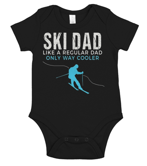Funny Ski Dad Shirt - Skier Tshirt Gift for Men Short Sleeve Baby One-Piece