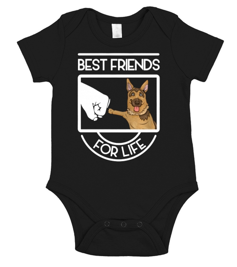 GERMAN SHEPHERD - BEST FRIEND FOR LIFE T-SHIRT Short Sleeve Baby One-Piece