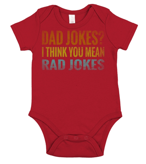 Retro Fathers Day Puns Dad Jokes Funny Dad Short Sleeve Baby One-Piece