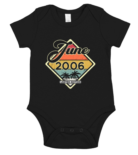 Vintage 16th Birthday June 2006 Sports Gift Short Sleeve Baby One-Piece