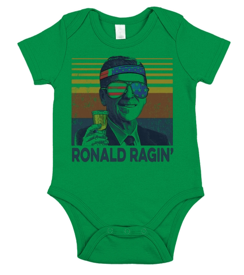 Vintage Ronald Ragin’ 4th Of July Independence Day shirth Short Sleeve Baby One-Piece