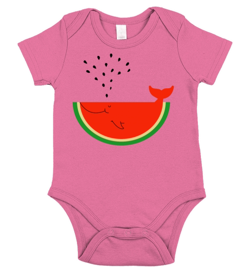 Watermelon Whale Short Sleeve Baby One-Piece