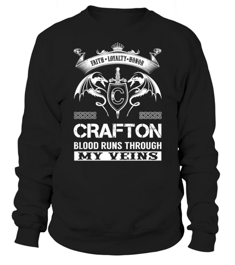 CRAFTON Last Name, Surname Tshirt Sweatshirt Unisex
