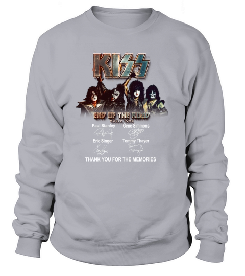 Kiss End Of The Road World Tour thank you for the memories shirt Sweatshirt Unisex