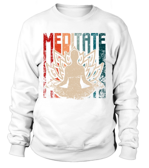 Retro vintage meditation Sweatshirt Unisex