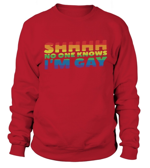 Shhhh No One Knows Im Gay Sweatshirt Unisex