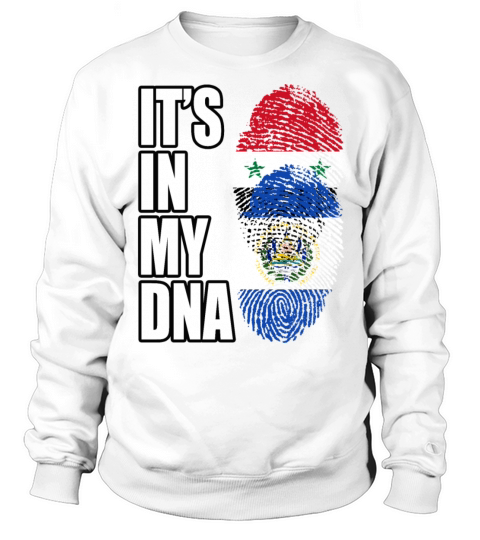 Syrian And Salvadoran Vintage Heritage DNA Flag Sweatshirt Unisex