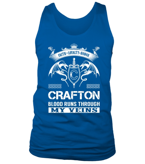 CRAFTON Last Name, Surname Tshirt Tank Top Unisex