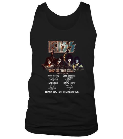 Kiss End Of The Road World Tour thank you for the memories shirt Tank Top Unisex