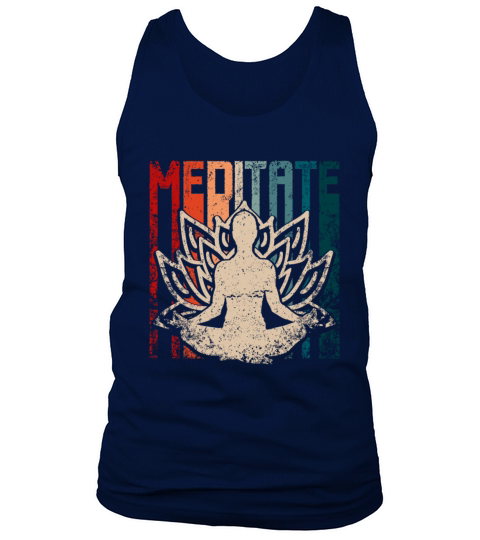 Retro vintage meditation Tank Top Unisex