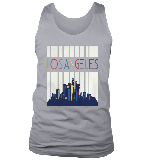 Vintage Style Los Angeles Skyline T Shirt Retro Design Tank Top Unisex