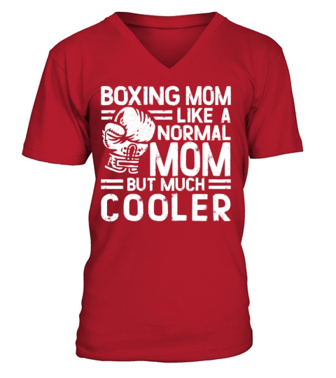 Boxing Mom Mother Vintage Boxing V-Neck T-shirt