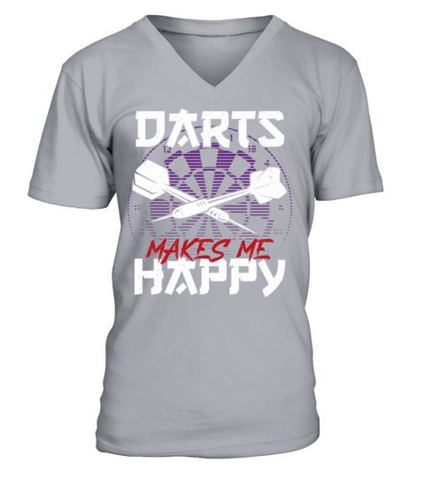 Darts Board Vintage Darts Makes Me V-Neck T-shirt