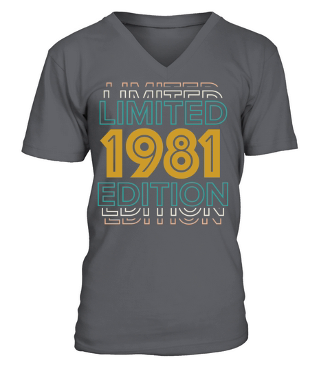 Retro Vintage 1981 Limited Edition 41th Birthday V-Neck T-shirt