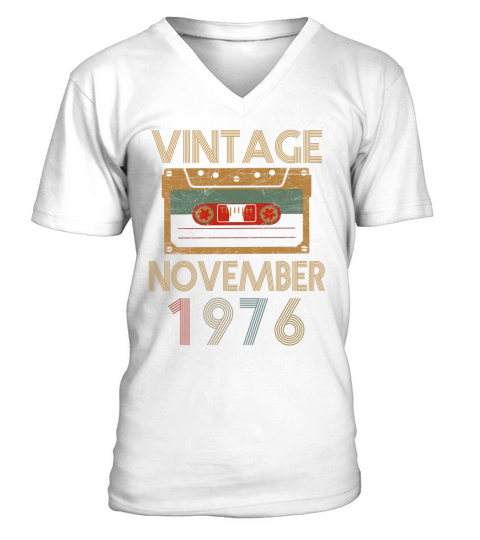 Vintage november 1976 - Unisex Long Sleeve V-Neck T-shirt