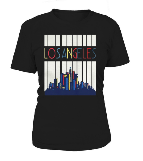 Vintage Style Los Angeles Skyline T Shirt Retro Design Women's T-Shirt