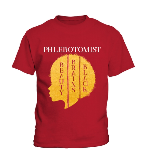 Black History Month Phlebotomist African American Kids T-Shirt