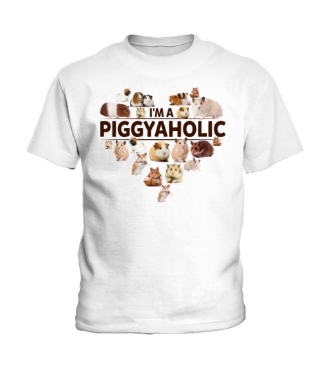 Im A Piggyaholic Guinea Pig Lovers Funny Heart Kids T-Shirt