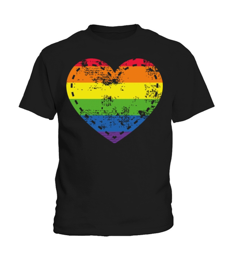 LGBT Heart Hand Sign Gay Pride Rainbow Flag Pride Kids T-Shirt