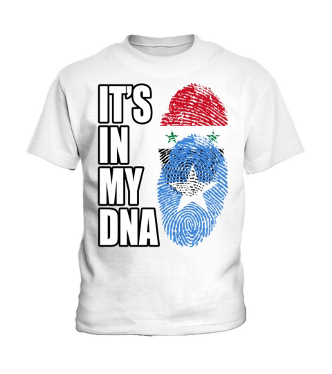 Syrian And Somali Vintage Heritage DNA Flag Kids T-Shirt