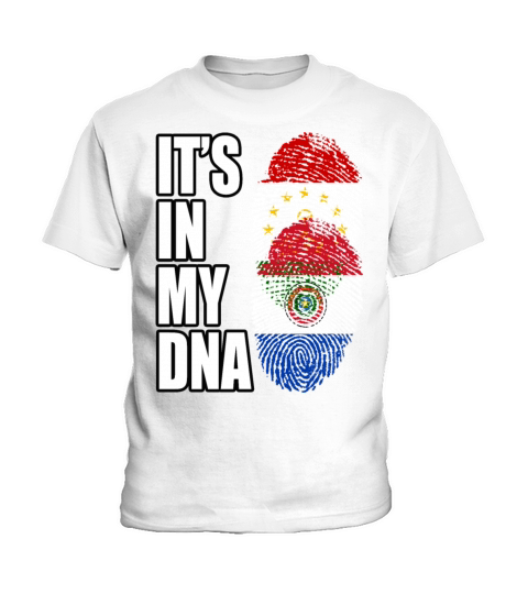 Tajikistani And Paraguayan Vintage Heritage DNA Fl Kids T-Shirt