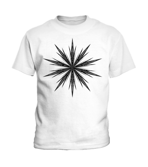 Vintage Lines Snowflake Mandala Kids T-Shirt
