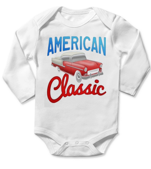 1955 chevy bel air Long Sleeve Baby One-Piece