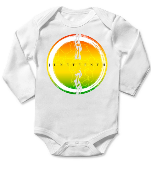 Break Chains Black History Juneteenth June Vintage Long Sleeve Baby One-Piece