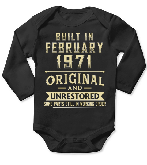 Built in february 1971 original and unrestored Long Sleeve Baby One-Piece