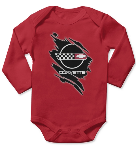Corvette C4 Ca Long Sleeve Baby One-Piece