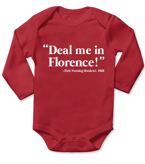 Deal me in florence Long Sleeve Baby One-Piece