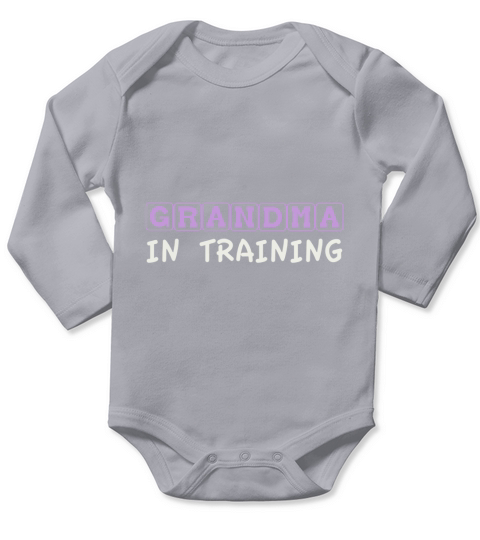 Grandma In Training Tshirt Baby Announcement Tee Long Sleeve Baby One-Piece