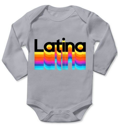 Latina Latinx Colorful Trendy 2019 - Ladies Flowy Tank Long Sleeve Baby One-Piece