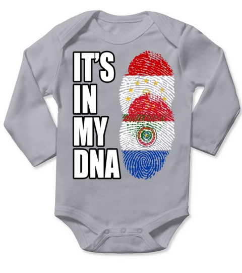 Tajikistani And Paraguayan Vintage Heritage DNA Fl Long Sleeve Baby One-Piece