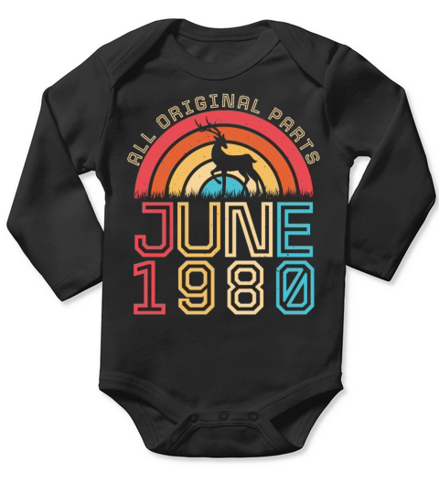 Year Of Construction 1980 In June Long Sleeve Baby One-Piece