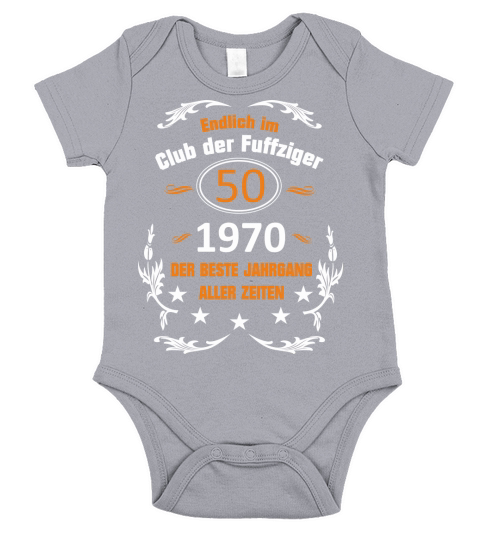 50. geburtstag t-shirt club der fuffziger 1970 Short Sleeve Baby One-Piece