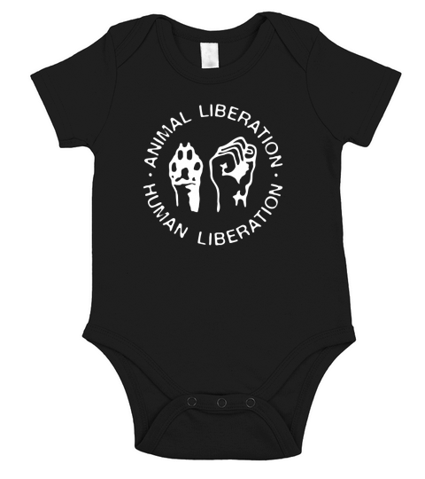 Animal Liberation/Human Liberation Short Sleeve Baby One-Piece