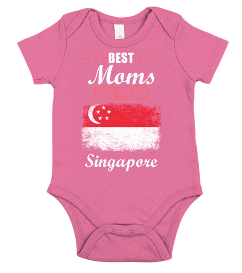Best Moms are from Singapore Short Sleeve Baby One-Piece
