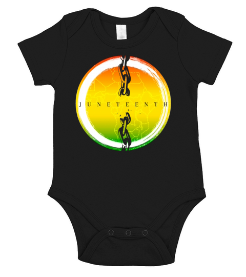 Break Chains Black History Juneteenth June Vintage Short Sleeve Baby One-Piece