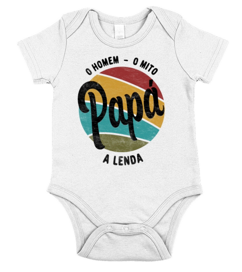 Daddy The Man The Myth The Legend Portuguese Papa Short Sleeve Baby One-Piece