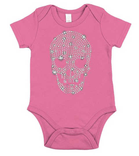 Diamond Skull Bling T-Shirt Short Sleeve Baby One-Piece