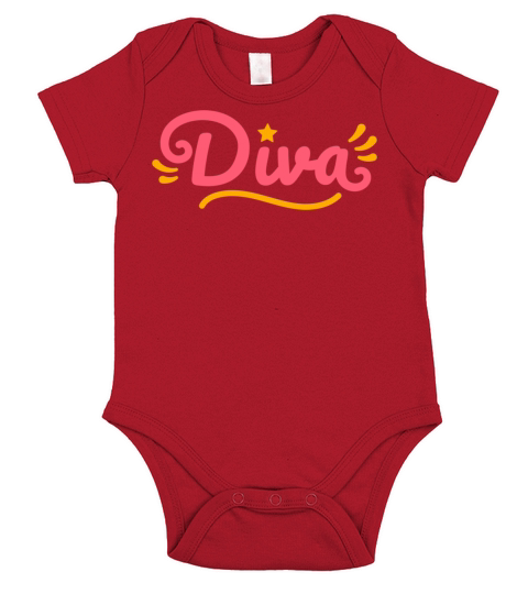 Diva Dog Quote Badge Short Sleeve Baby One-Piece
