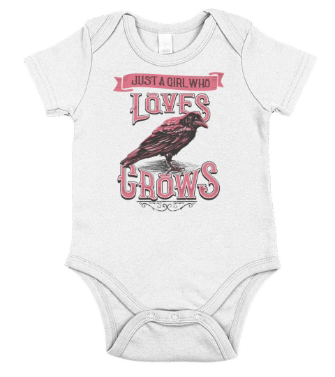 Just a Girl Who Likes Crows Vintage Crow Lover Short Sleeve Baby One-Piece
