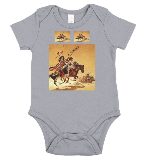 Native American Warrior Bedding Sets Short Sleeve Baby One-Piece