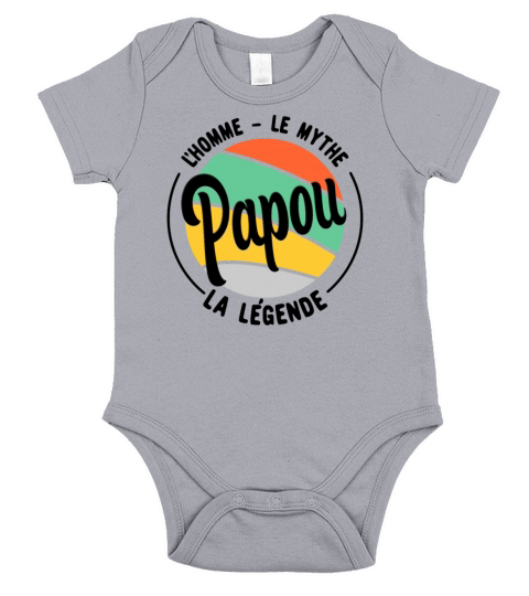 Papou The Man The Myth The Legend - Fathers Day Short Sleeve Baby One-Piece