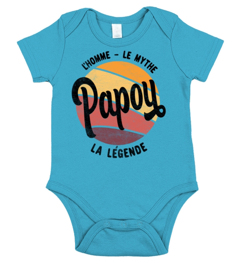 Papou The Man The Myth The Legend - Fathers Day Short Sleeve Baby One-Piece