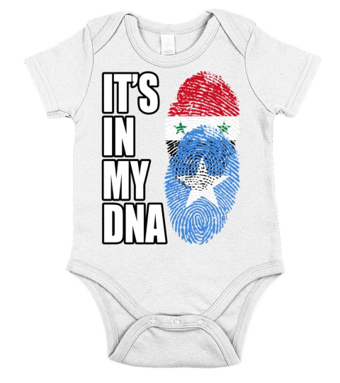 Syrian And Somali Vintage Heritage DNA Flag Short Sleeve Baby One-Piece