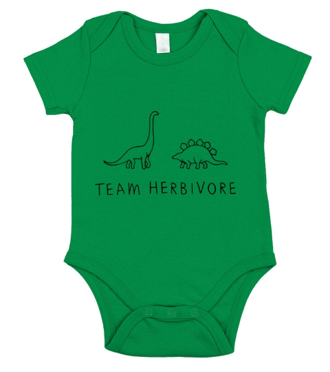 TEAM HERBIVORE vegan Short Sleeve Baby One-Piece